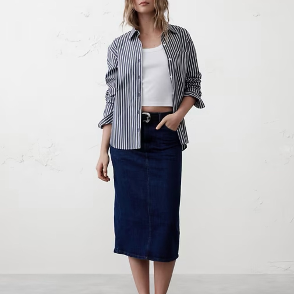 Banana Republic Dark Blue Pencil Skirt